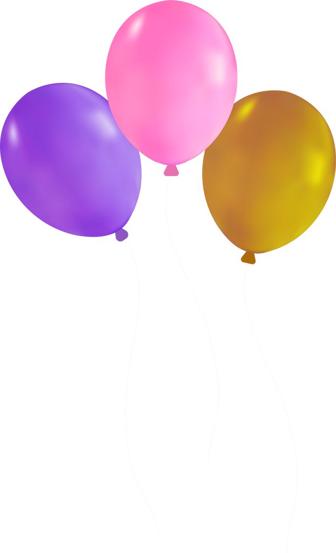 Birthday balloons illustration